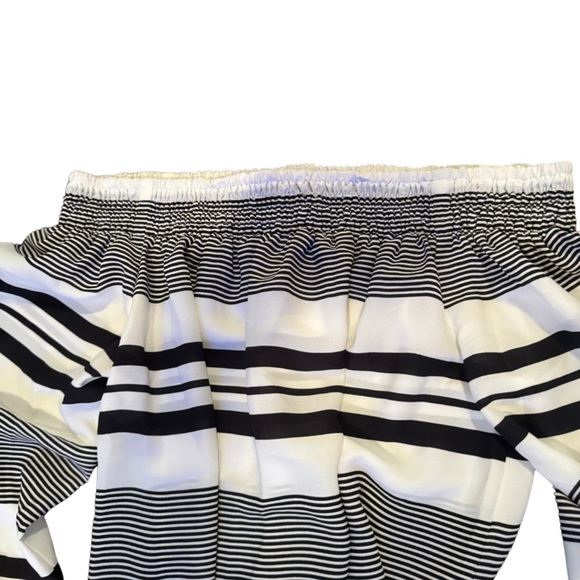 Express Off The Shoulder Striped Blouse XS - Picture 4 of 5